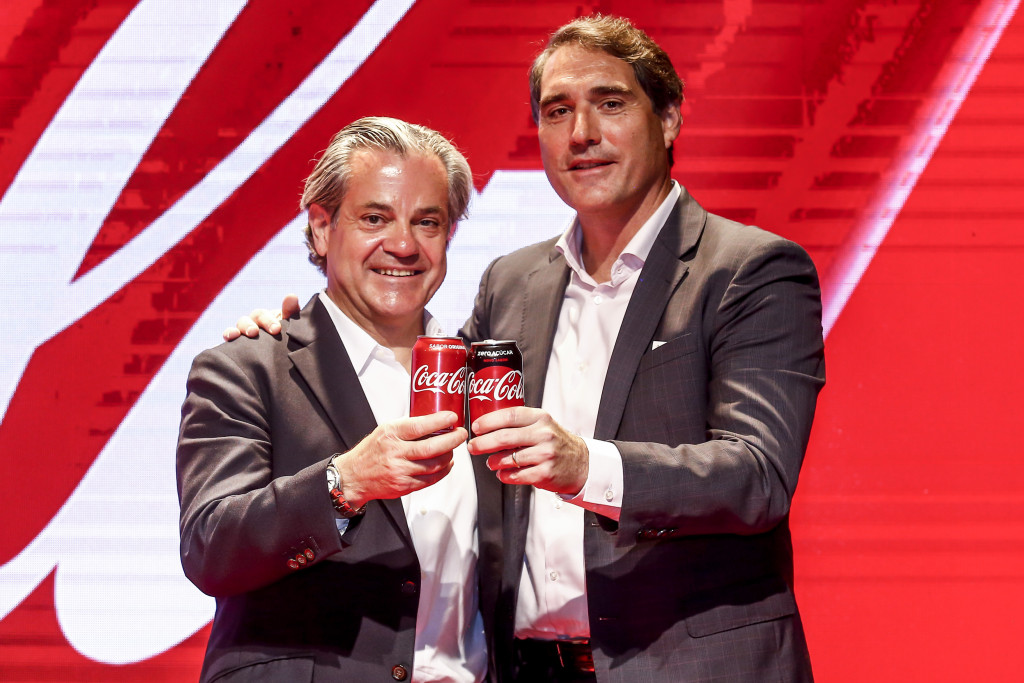 Marcos de Quinto, vice-presidente executivo global e líder global de marketing (CMO) da Coca-Cola Company, e Henrique Braun, novo presidente da Coca-Cola Brasil